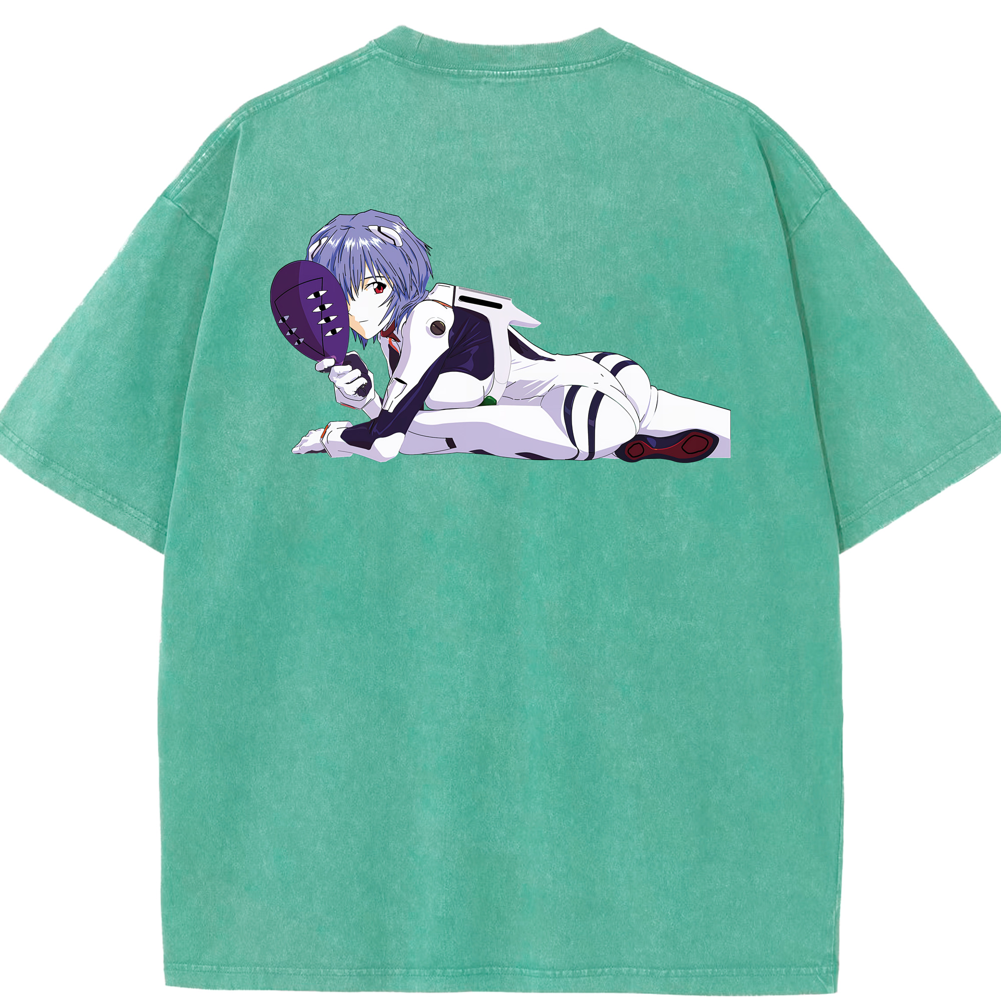 （画像用） EVA 新世紀エヴァンゲリオン 綿100% ヴィンテージ風 半袖Tシャツ（背面プリント）